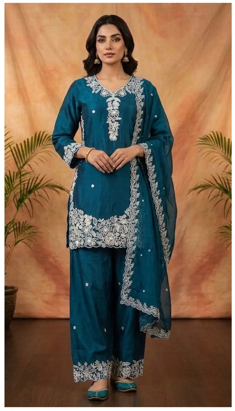 Khas 4527 A To D Roman Glass Embroidered Salwar Kameez