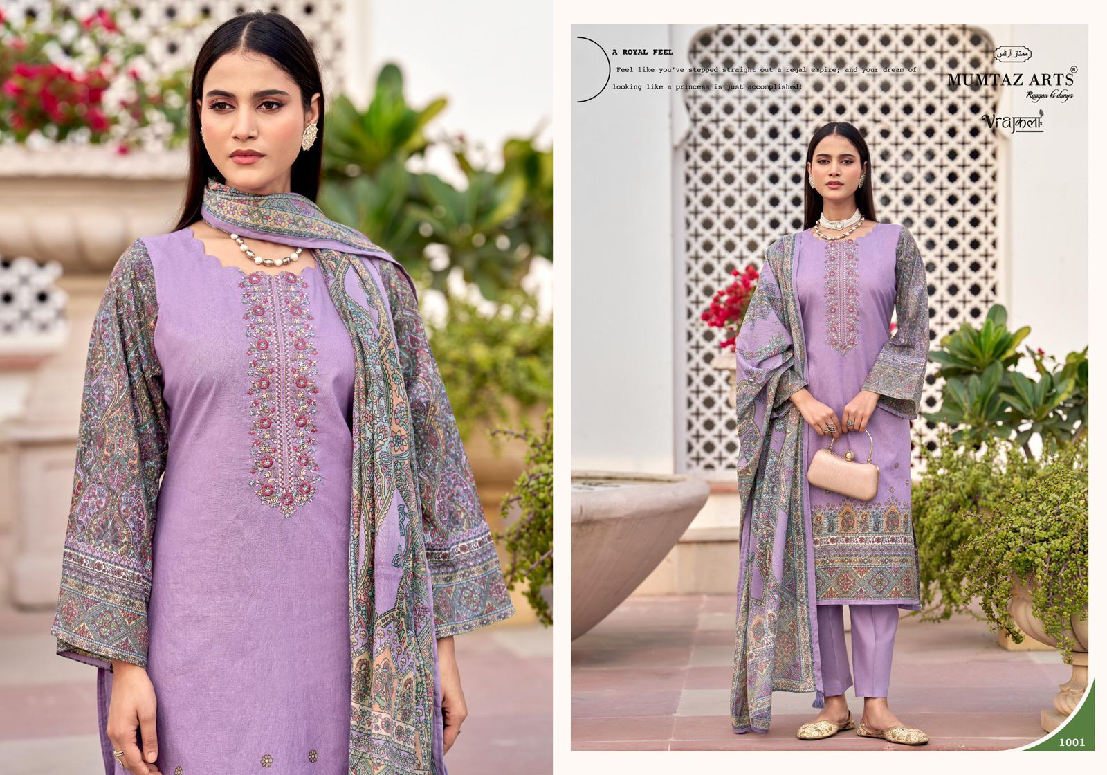 Mumtaz Arts Dahlia Viscose Jam Digital Printed Dress Material