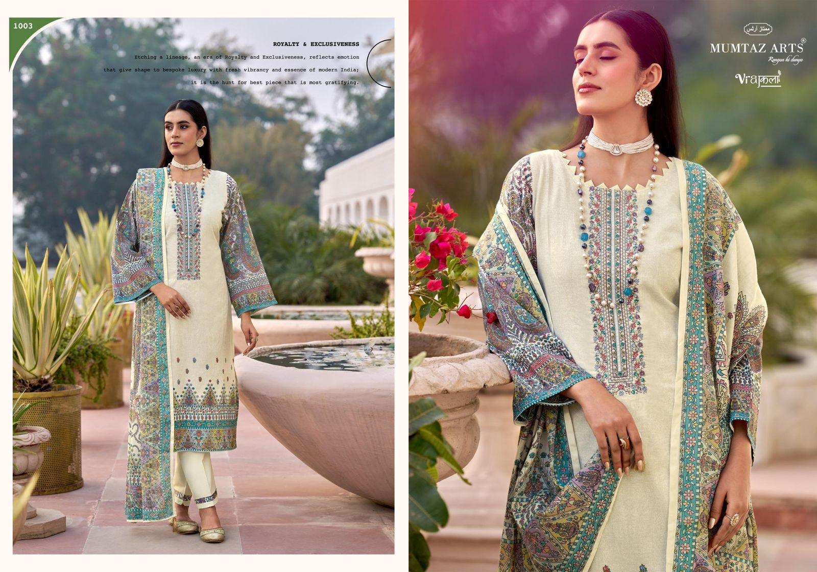 Mumtaz Arts Dahlia Viscose Jam Digital Printed Dress Material