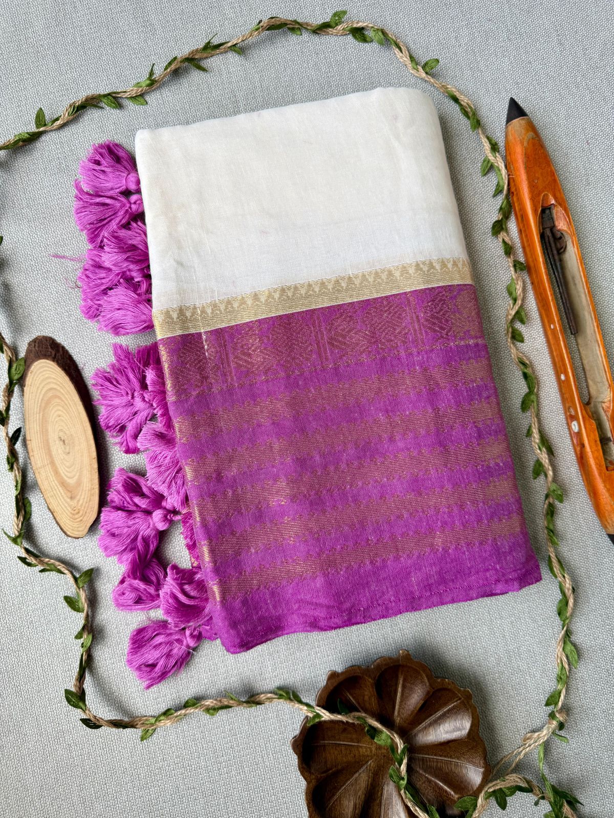 Lekha CF Pure Mal Cotton Kanchi Border Saree