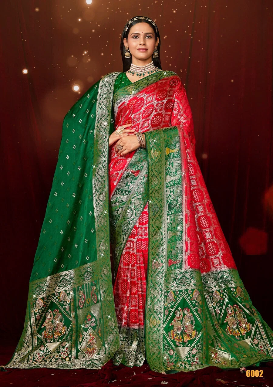 Saroj Megha Satin Saroski Vol 6 Satin Silk Saree With Dupatta Collection