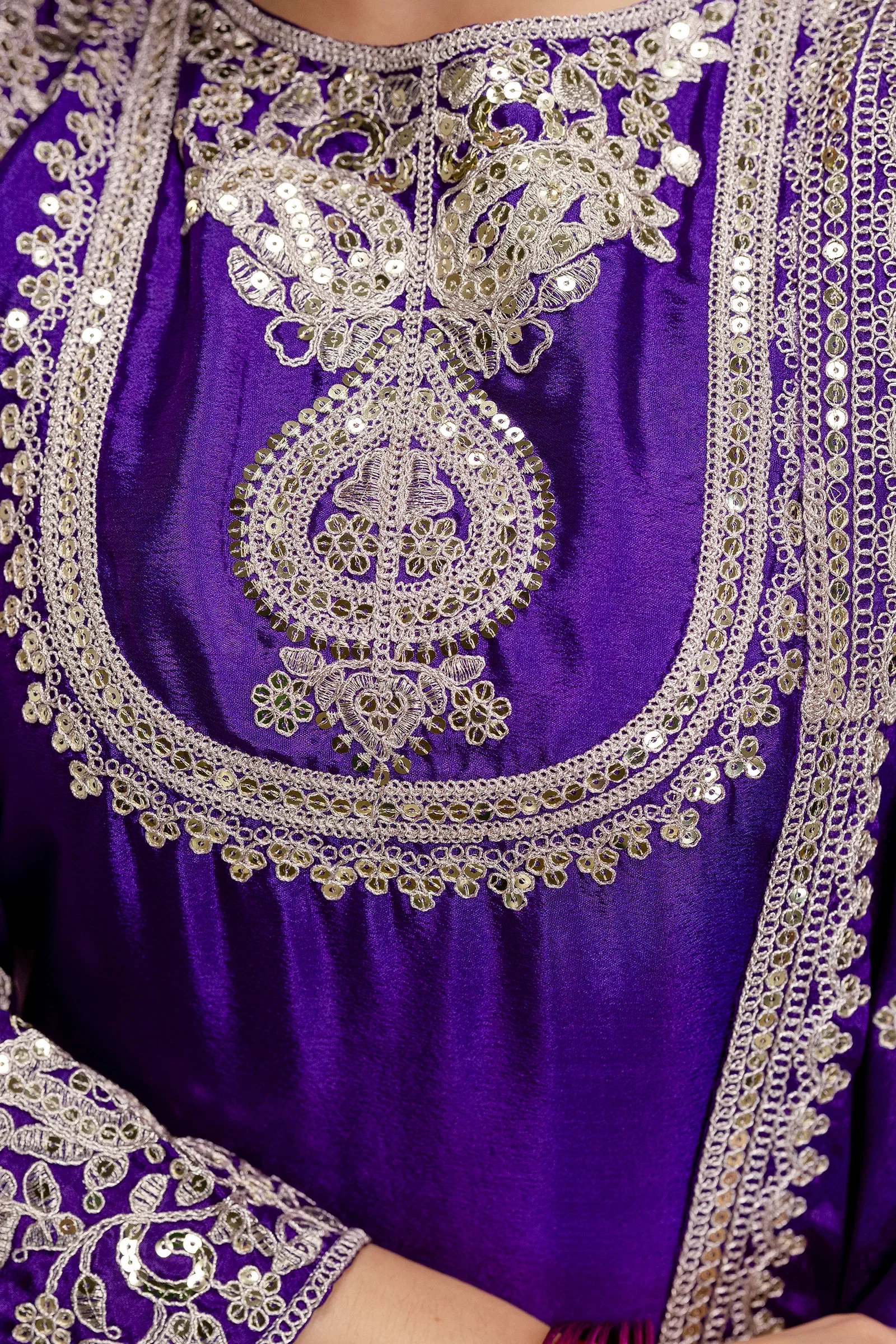 Devsuhani 01 Chinon Embroidery Kurti Pant And Dupatta