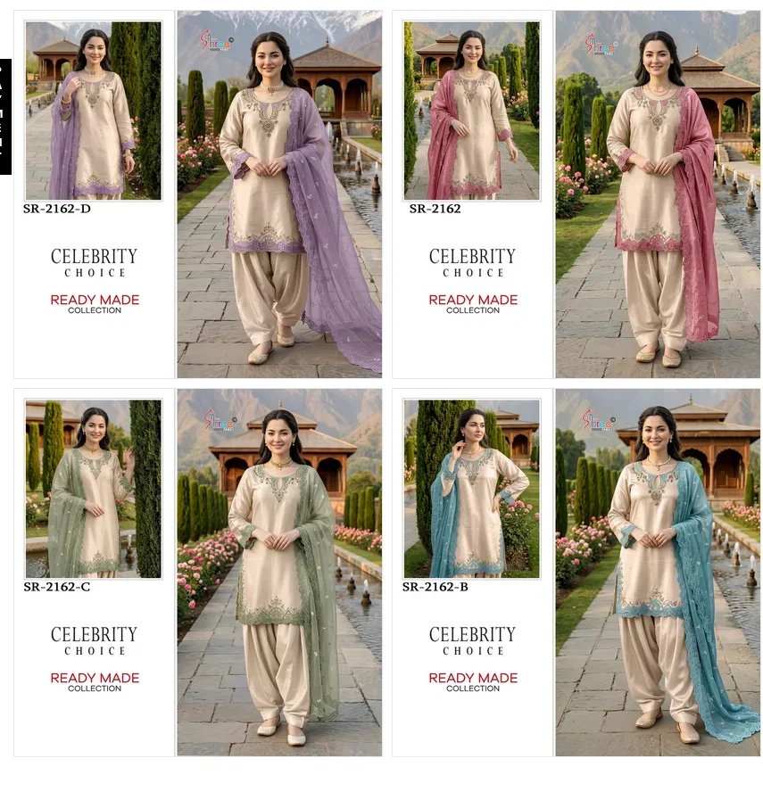 Shree R 2162 Readymade Viscose Satin Khatli Work Salwar Kameez