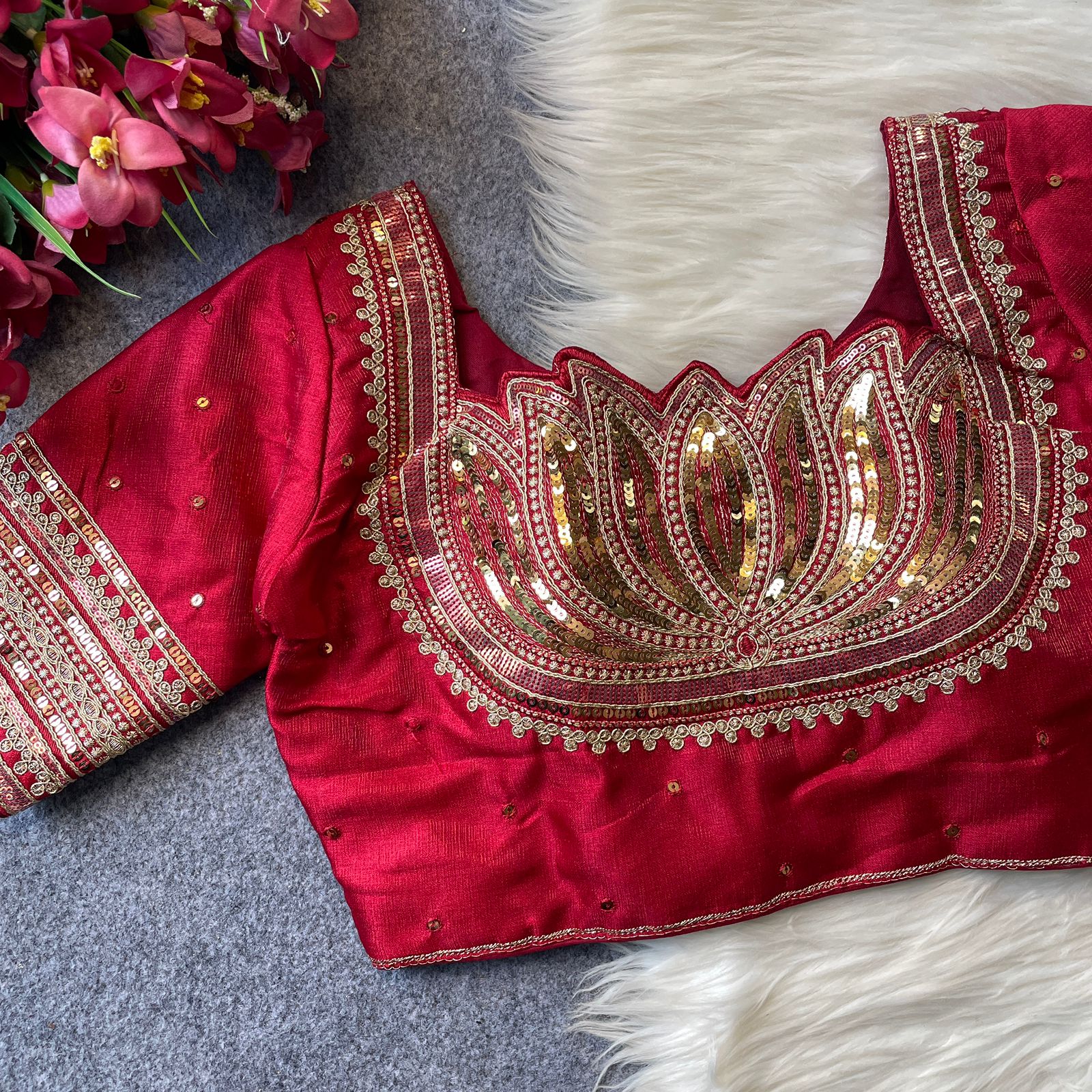 Ruh Lotus Milan Silk Fancy Bridal Blouse Collection