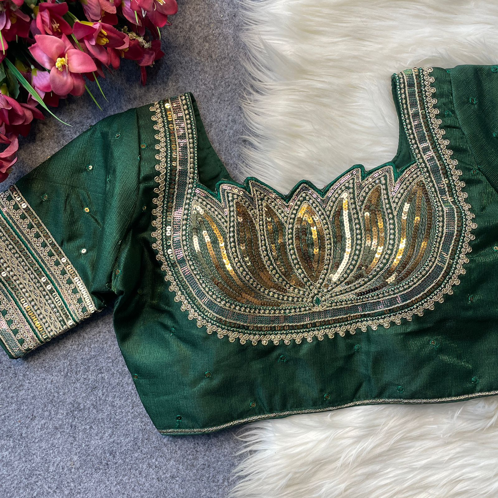 Ruh Lotus Milan Silk Fancy Bridal Blouse Collection