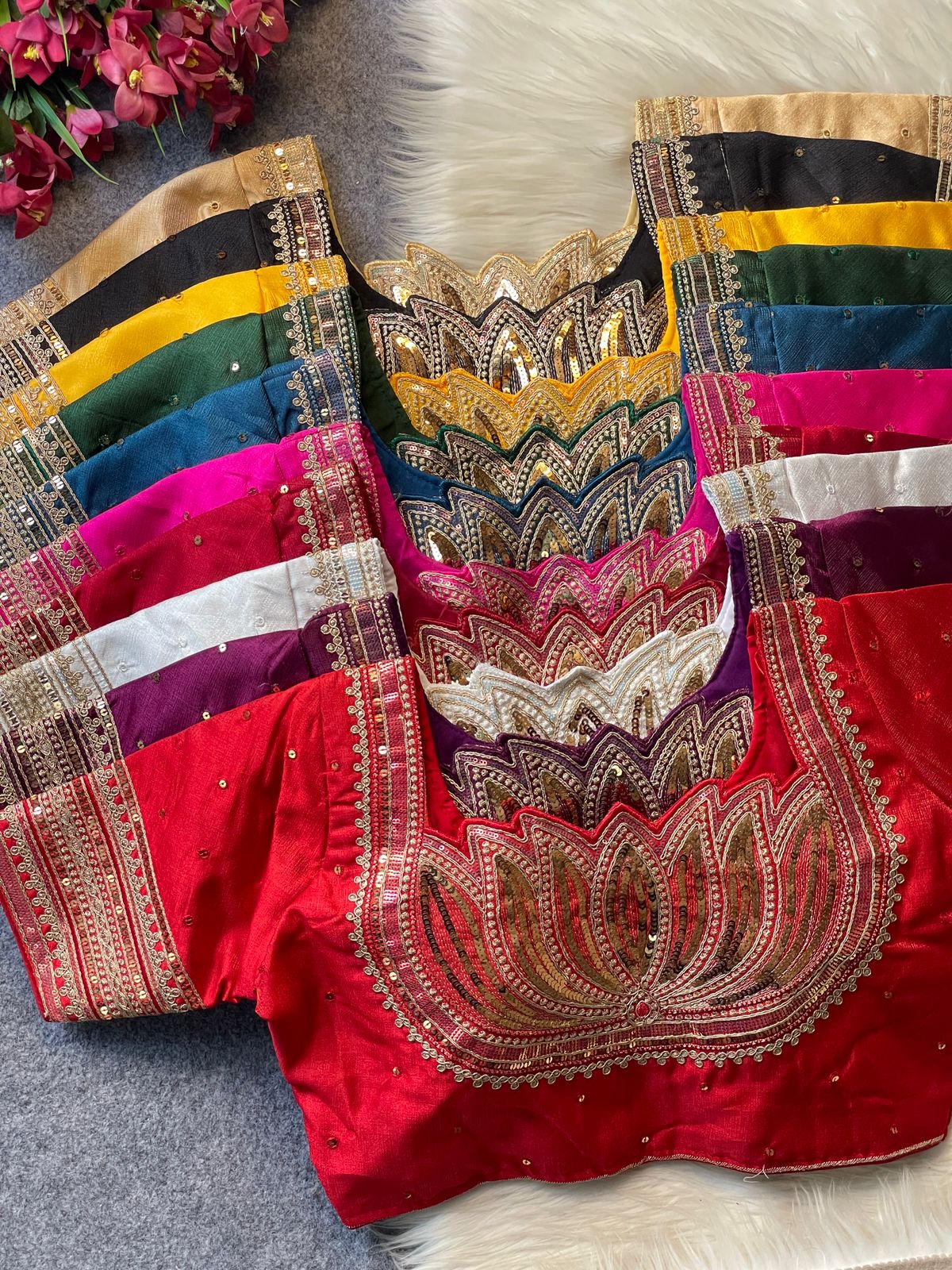 Ruh Lotus Milan Silk Fancy Bridal Blouse Collection