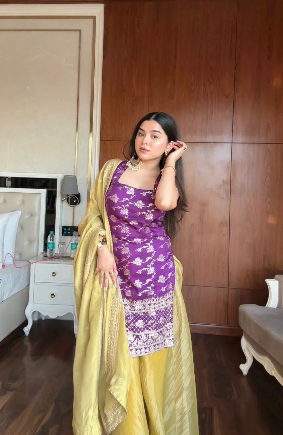 Glory 5988 Jacquard Readymade Top PLazo With Dupatta