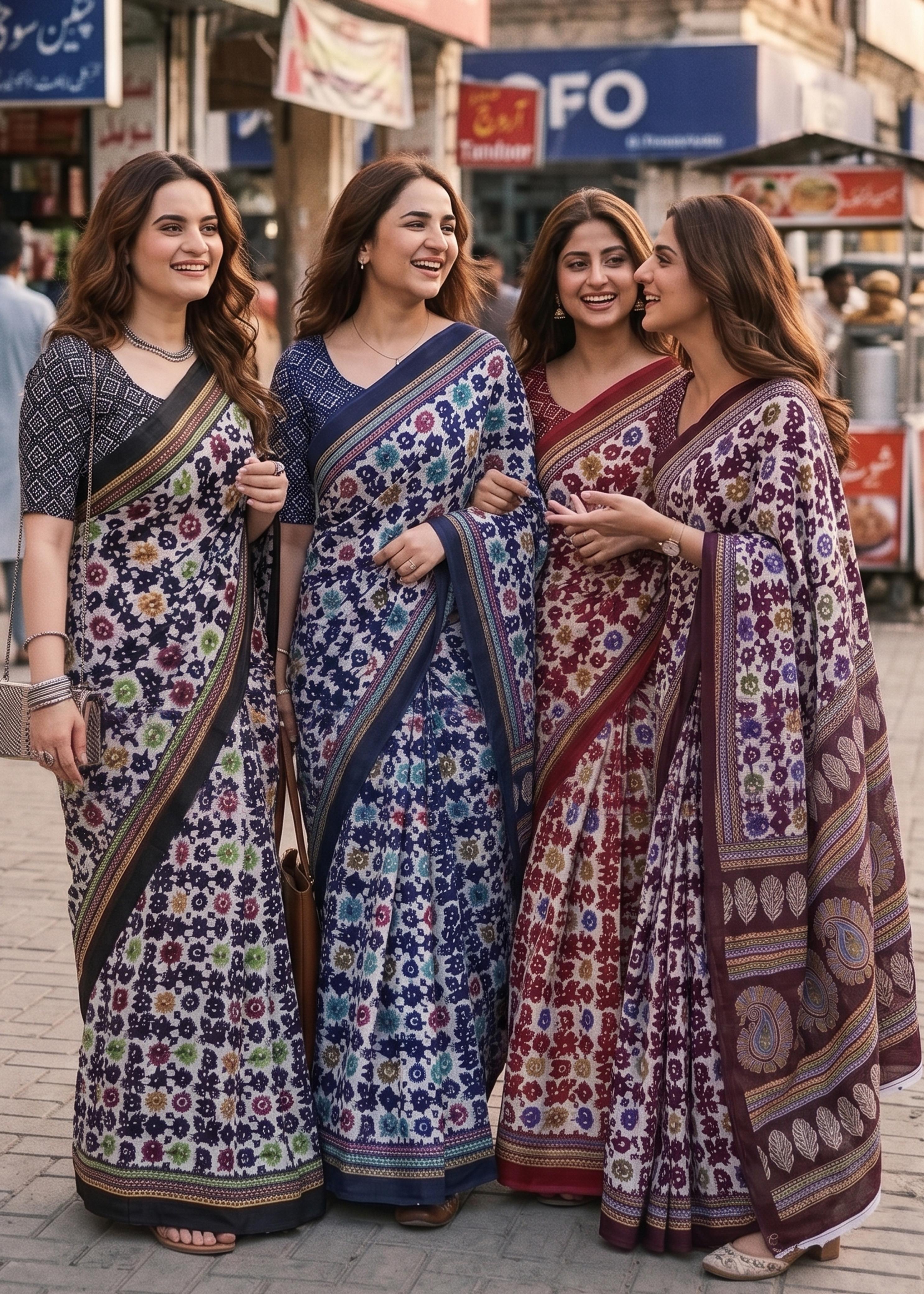 Sm Yami 76 Mal Cotton Batik Hand Print Saree