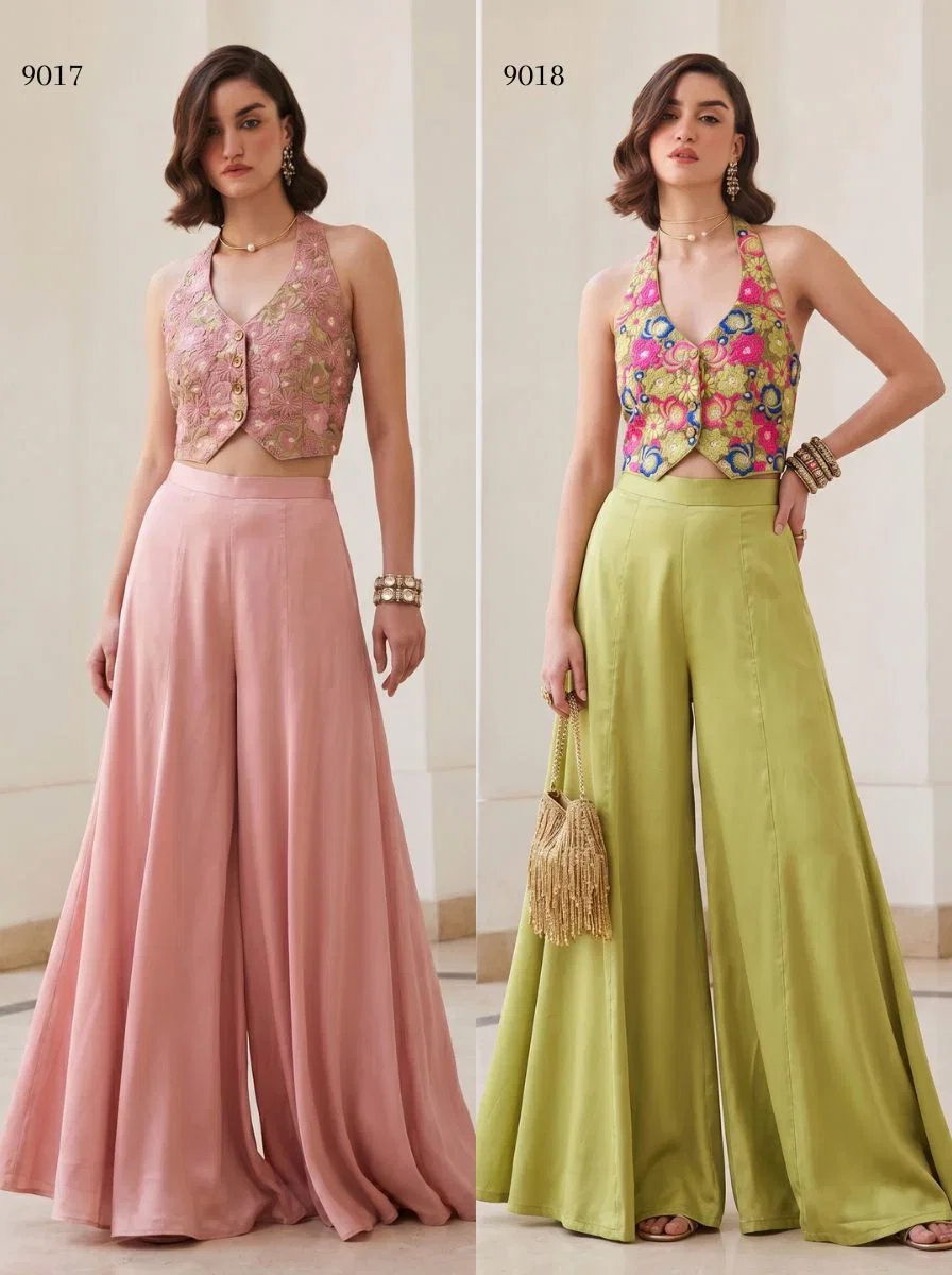 Alizeh 9017 And 9018 Soft Silk Designer Indo Western Collection