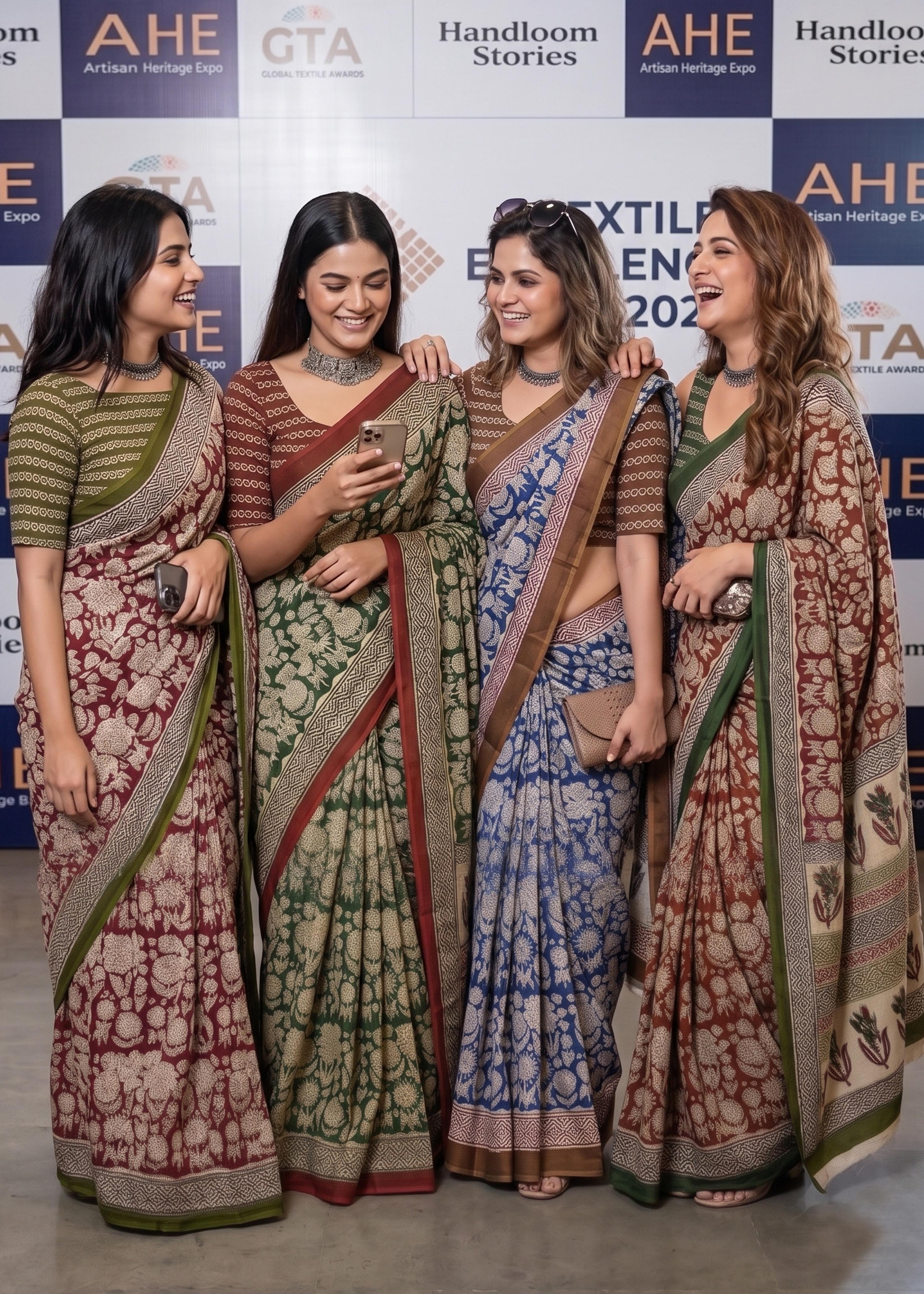 Sm Yami 78 Soft Mal Cotton Bagru Ajrakh Hand Block Print Saree
