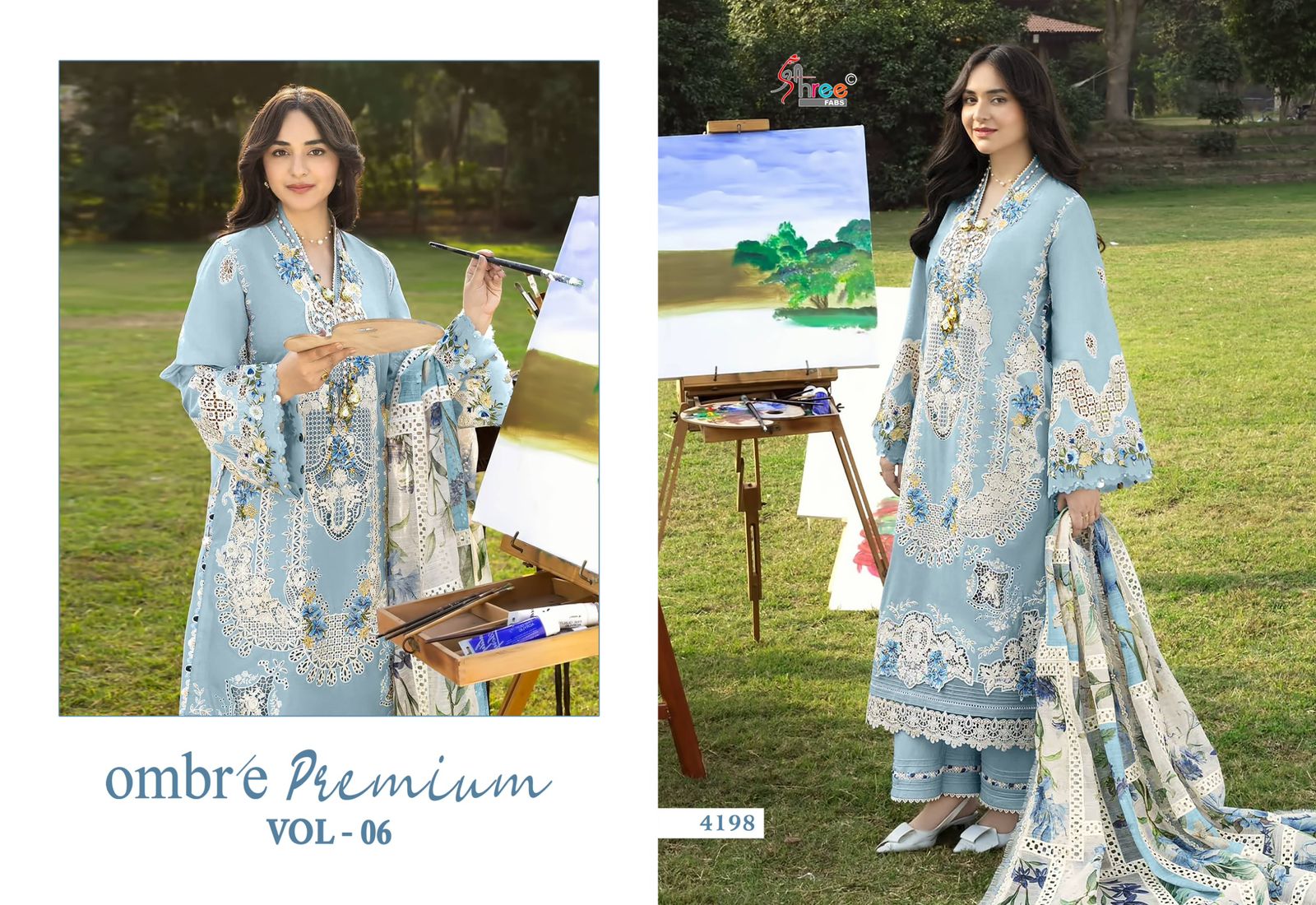 Shree Ombre 4195 To 4200 Kota Doriya Dupatta Cotton Pakistani Suit