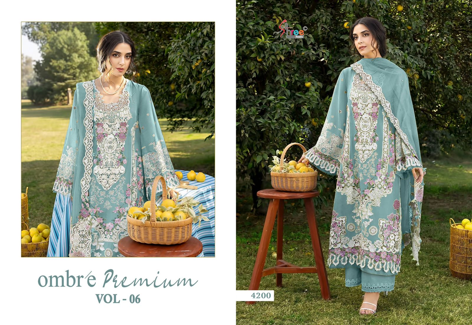 Shree Ombre 4195 To 4200 Kota Doriya Dupatta Cotton Pakistani Suit