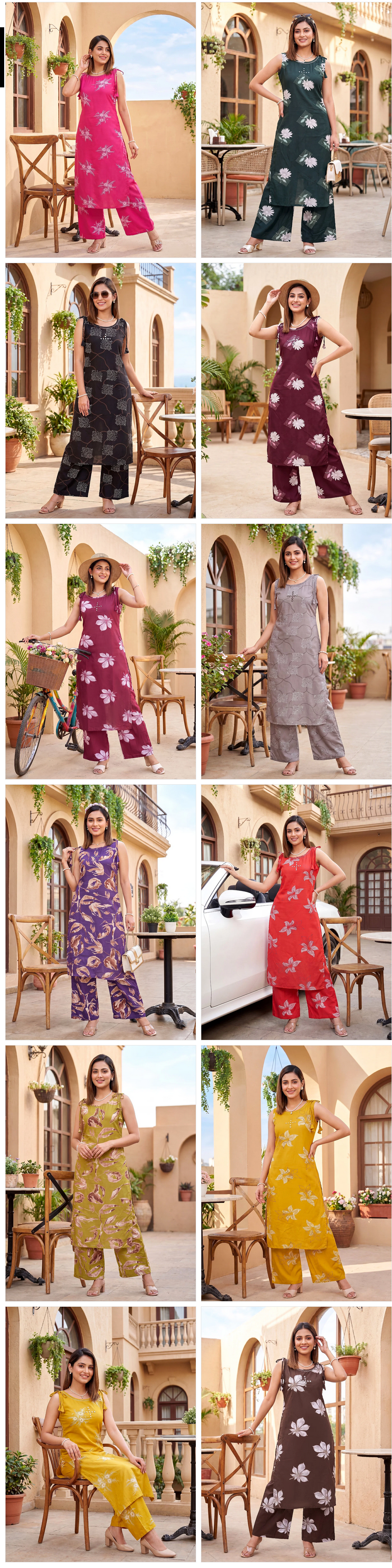 Naisha K 941 Rayon Discharge Printed Kurti With Bottom Collection