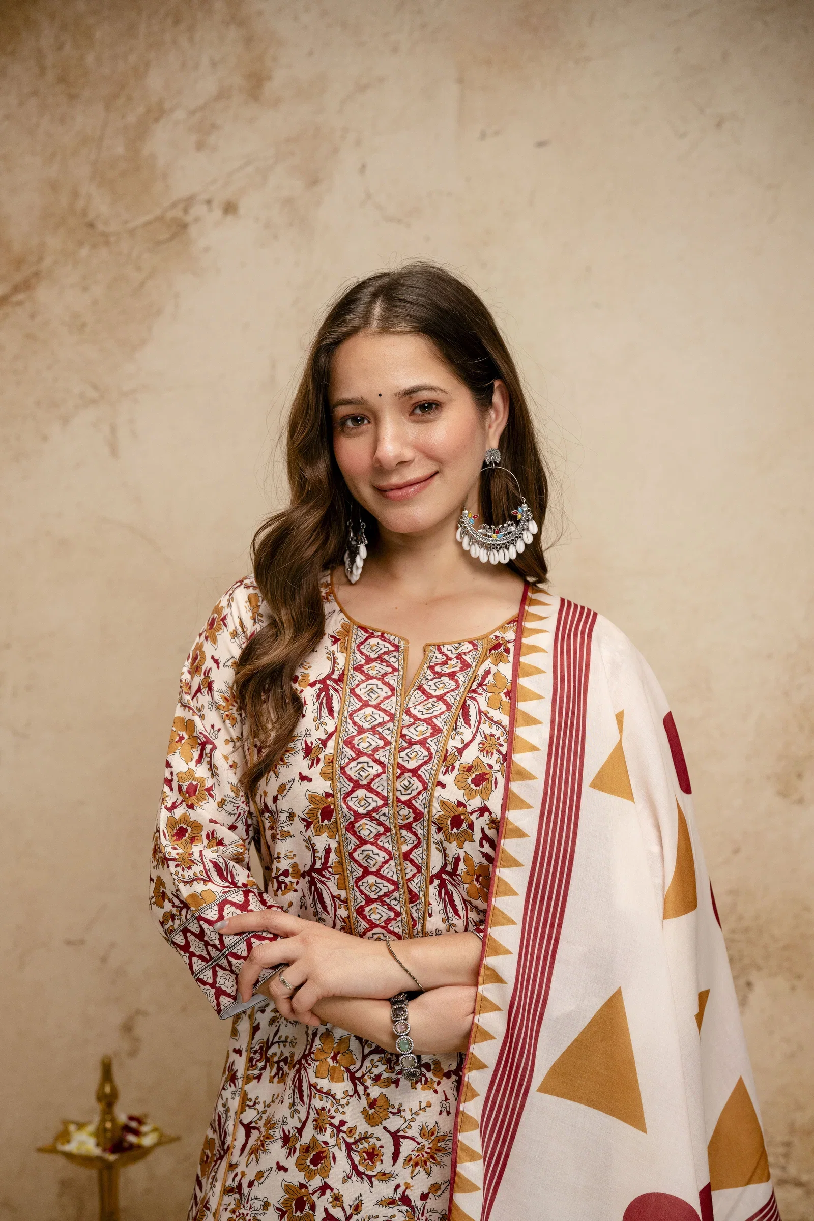 Tanya 01 New Magic Cotton Printed Kurti And Pant Dupatta Collection