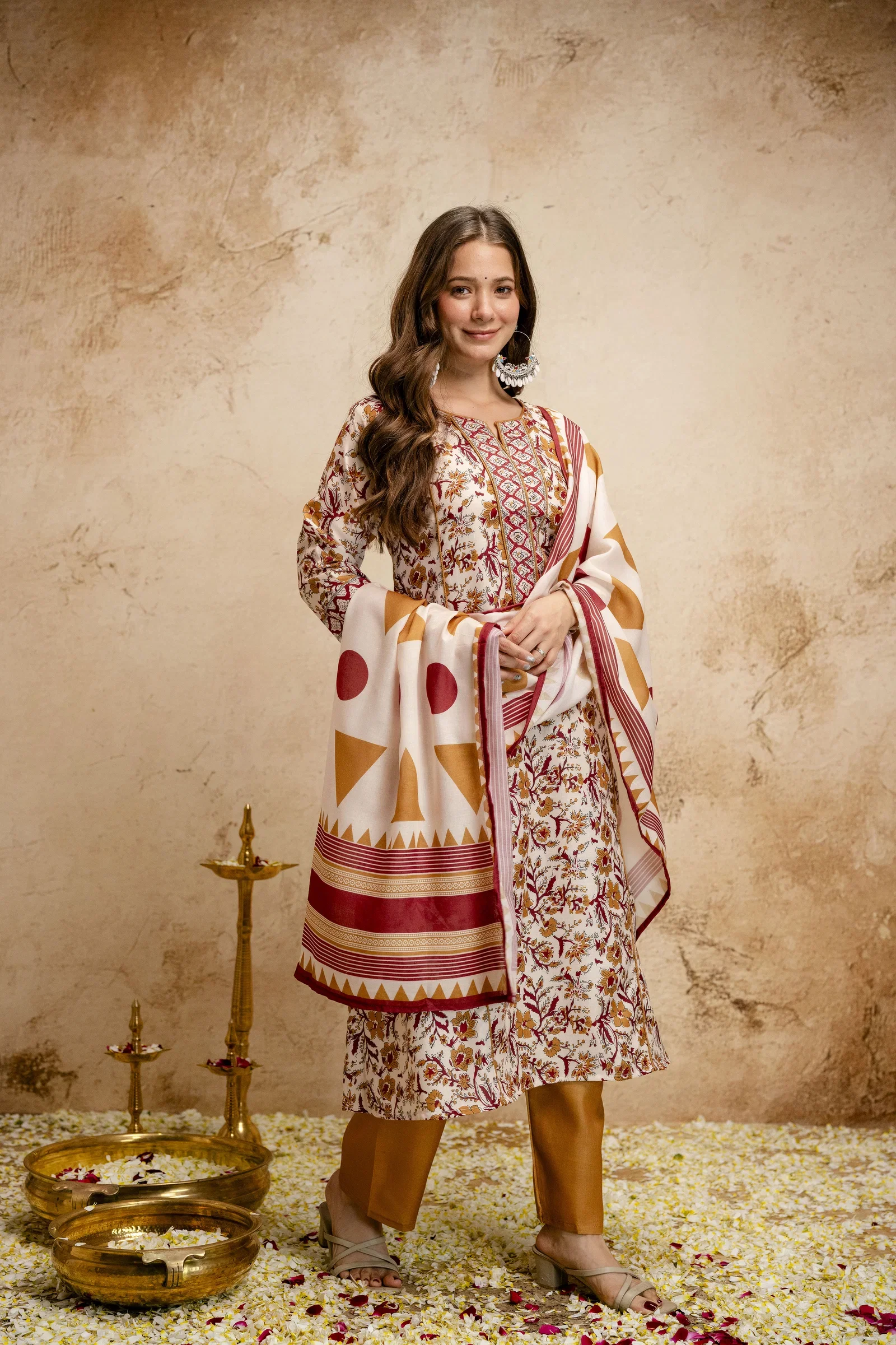 Tanya 01 New Magic Cotton Printed Kurti And Pant Dupatta Collection