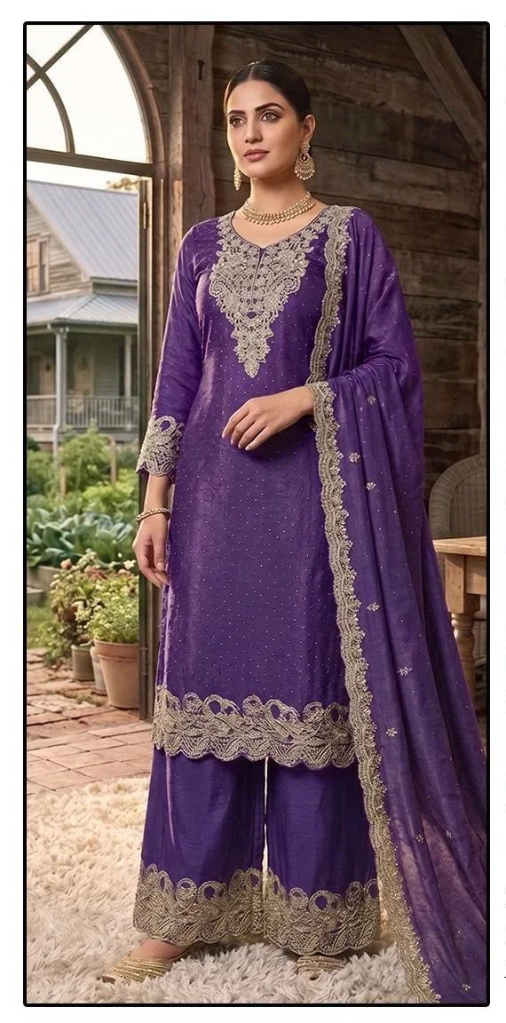 Hoor Tex 633 A To D Crunchy Embroidered Salwar Kameez