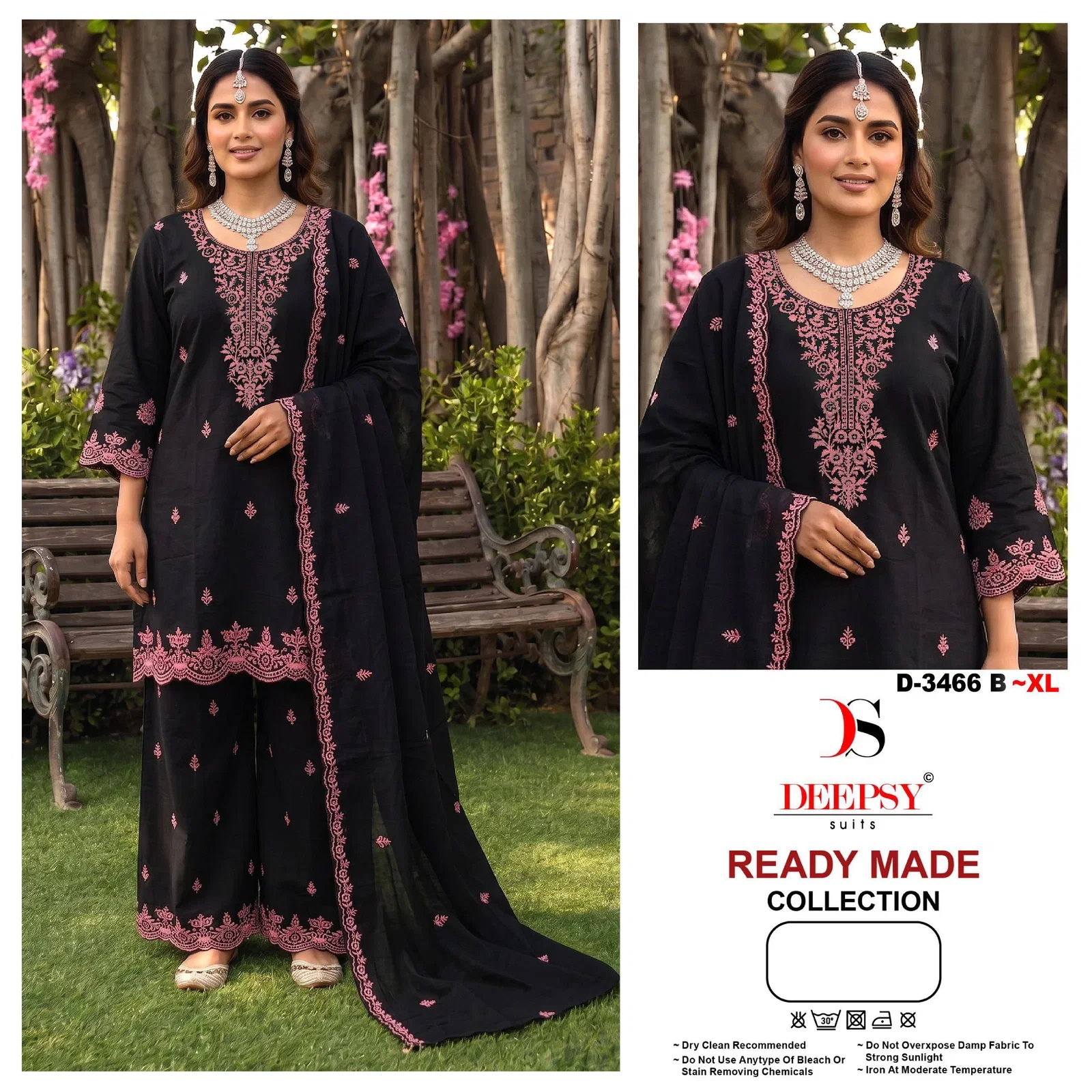 Deepsy D 3466 A And B Readymade Cotton With Embroidered Salwar Kameez