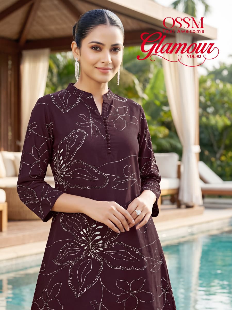 Ossm Galmour Vol 3 Rayon Discharge Printed Co Ord Set Collection