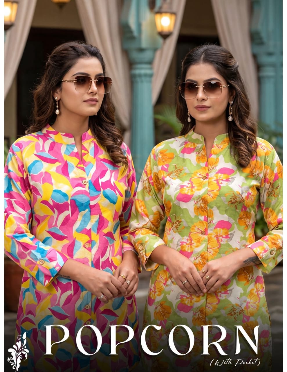 Dnp Popcorn Rayon Top With Pant Set