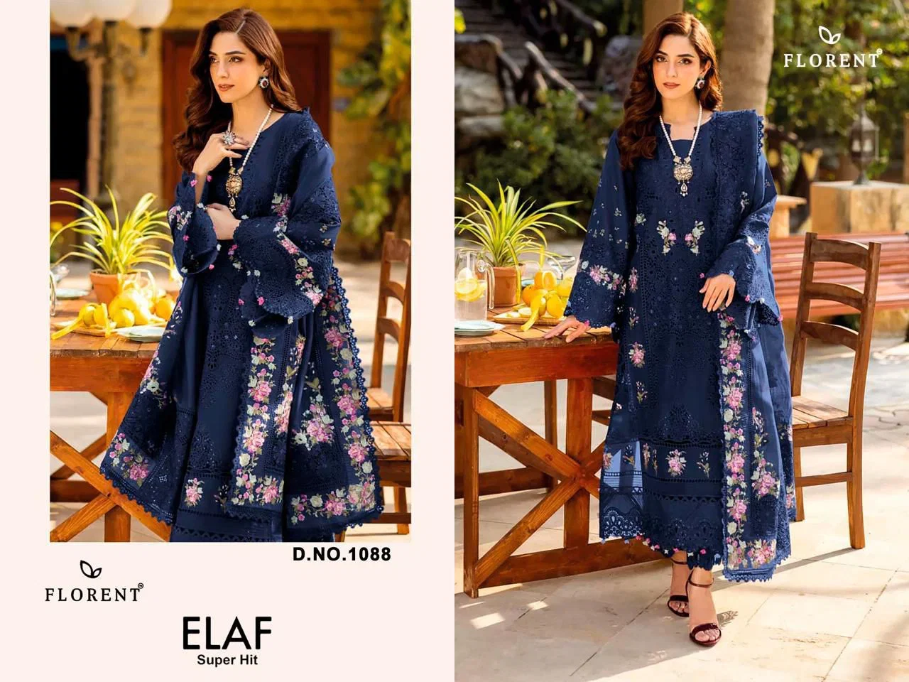 Florent 1088 Cambric Cotton Embroidered Salwar Kameez