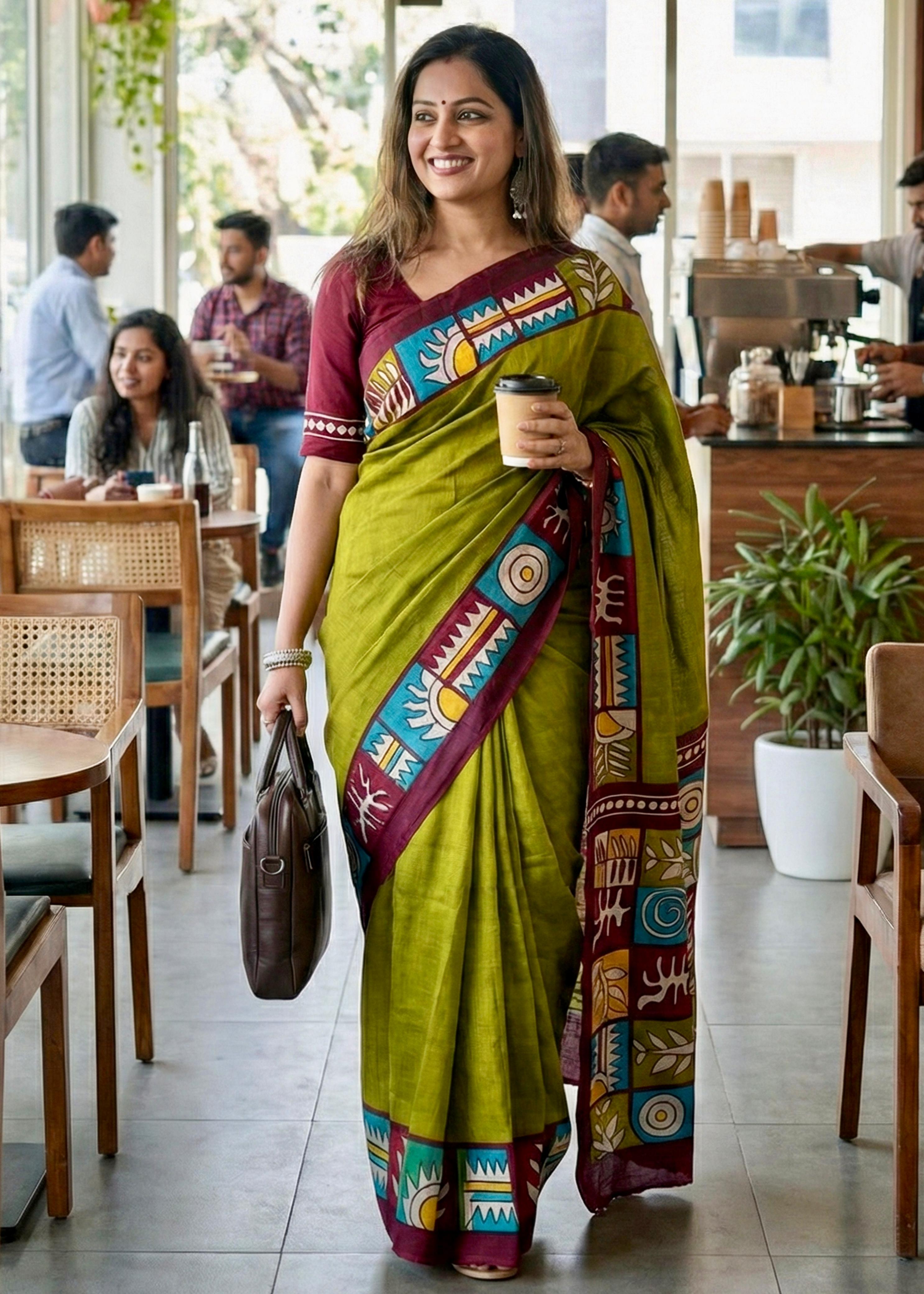 Sm Yami 79 Pure Cotton Jaipur Block Print Saree