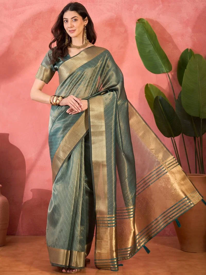 Cp 8246 Single Fancy Khadi Organza Saree 