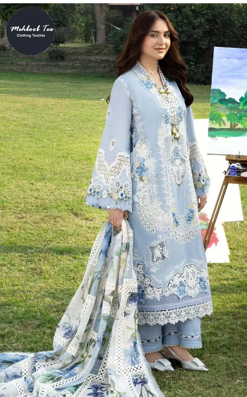Mehboob Tex Elaf Premuim Vol 1 Cambric Cotton Embroidered Salwar Kameez