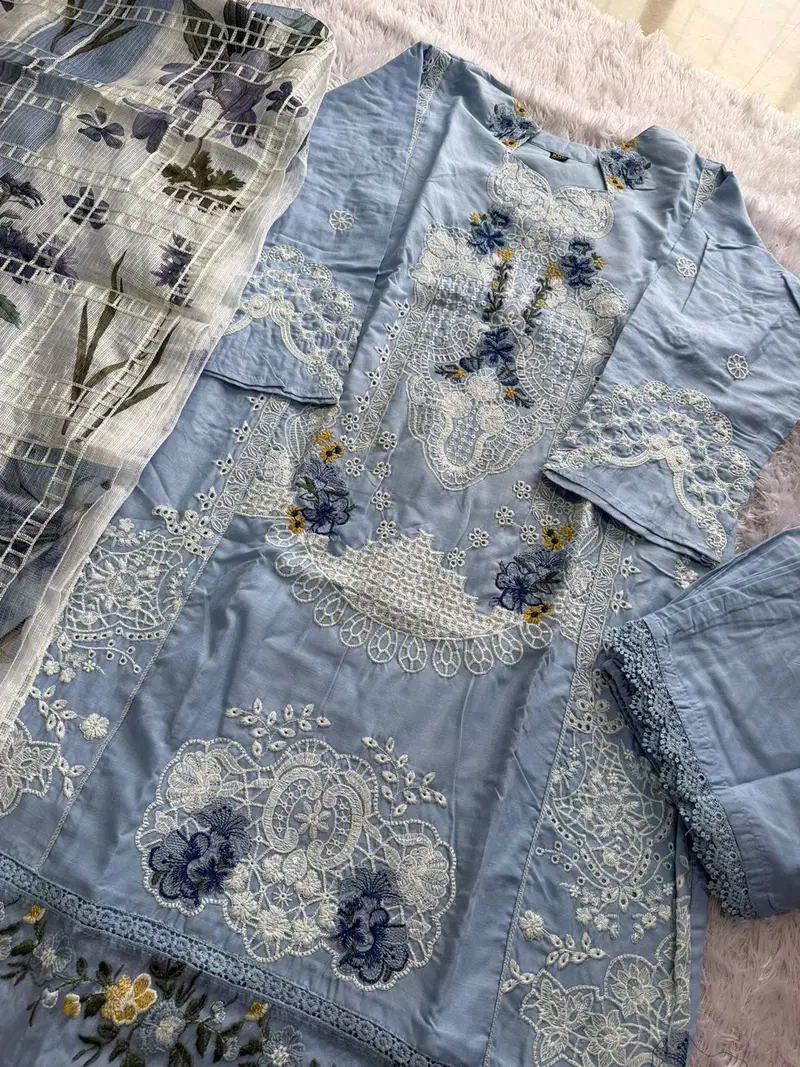 Mehboob Tex Elaf Premuim Vol 1 Cambric Cotton Embroidered Salwar Kameez