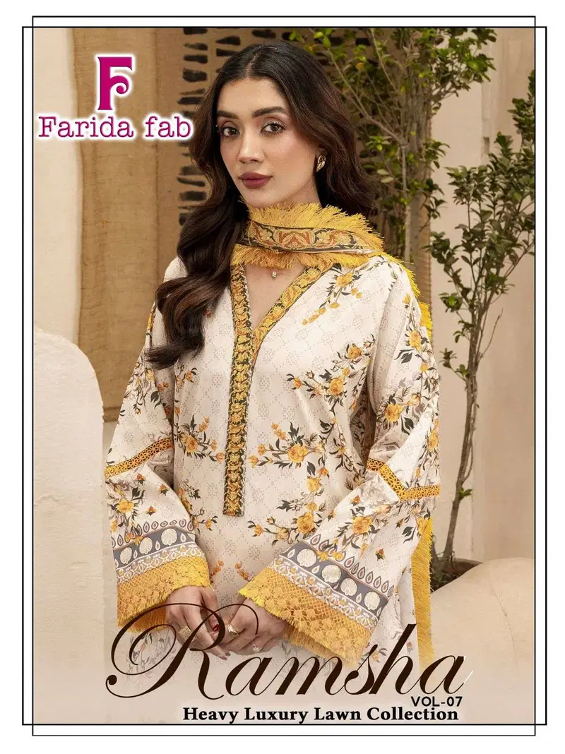 Farida Ramsha Vol 7 Cotton Printed Karachi Dress Material