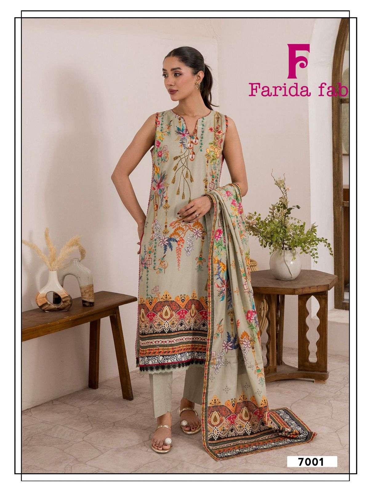 Farida Ramsha Vol 7 Cotton Printed Karachi Dress Material