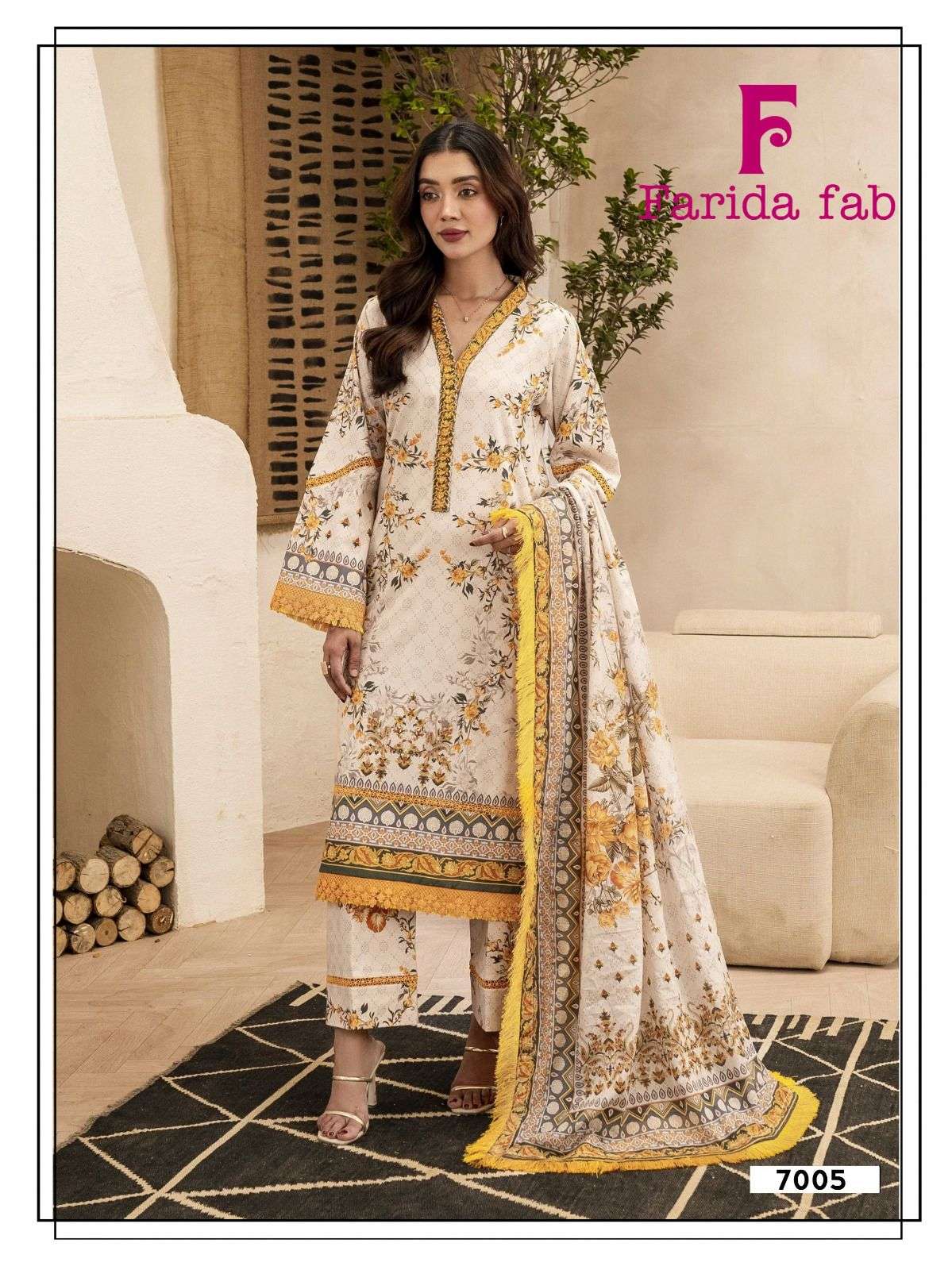 Farida Ramsha Vol 7 Cotton Printed Karachi Dress Material