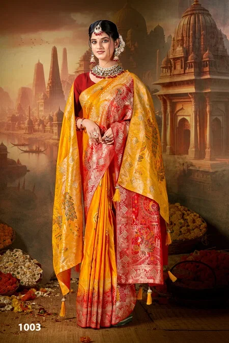 Saroj Swayamvar Satin Saroski Vol 1 Satin Silk Saree Collection