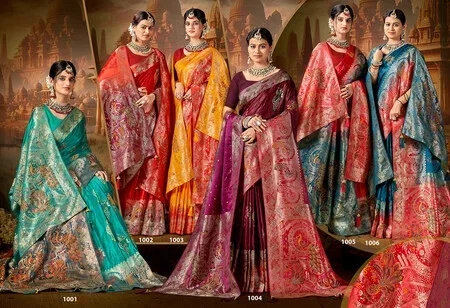 Saroj Swayamvar Satin Saroski Vol 1 Satin Silk Saree Collection