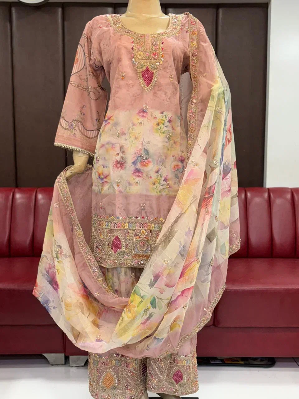 Sw 1948 Rasmalai With Beads Work Salwar kameez