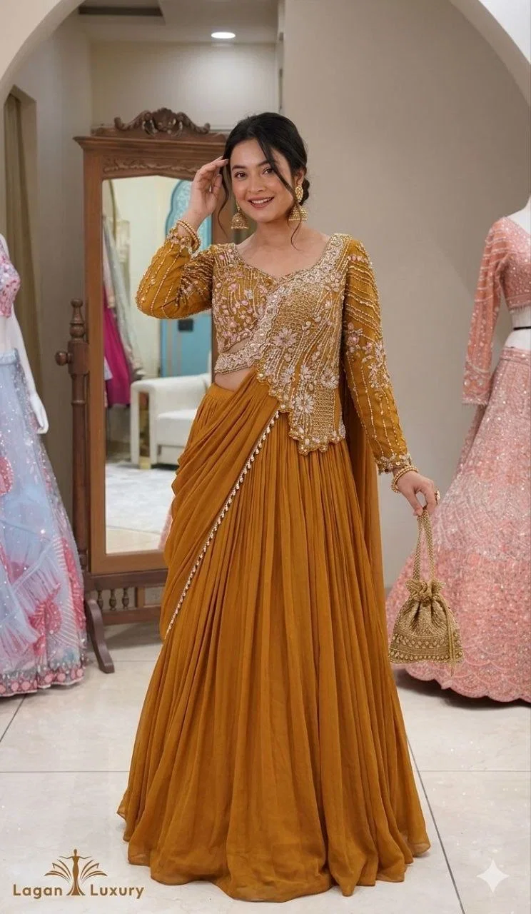 Bt 7153 Rangoli Embroidery Sequence Worked Designer Lehenga Choli