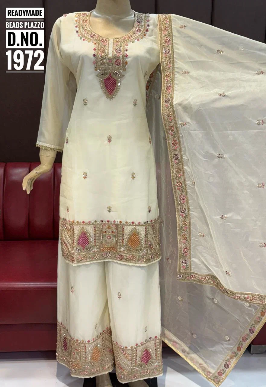 Sw 1972 Rasmalai With Beads Work Salwar Kameez