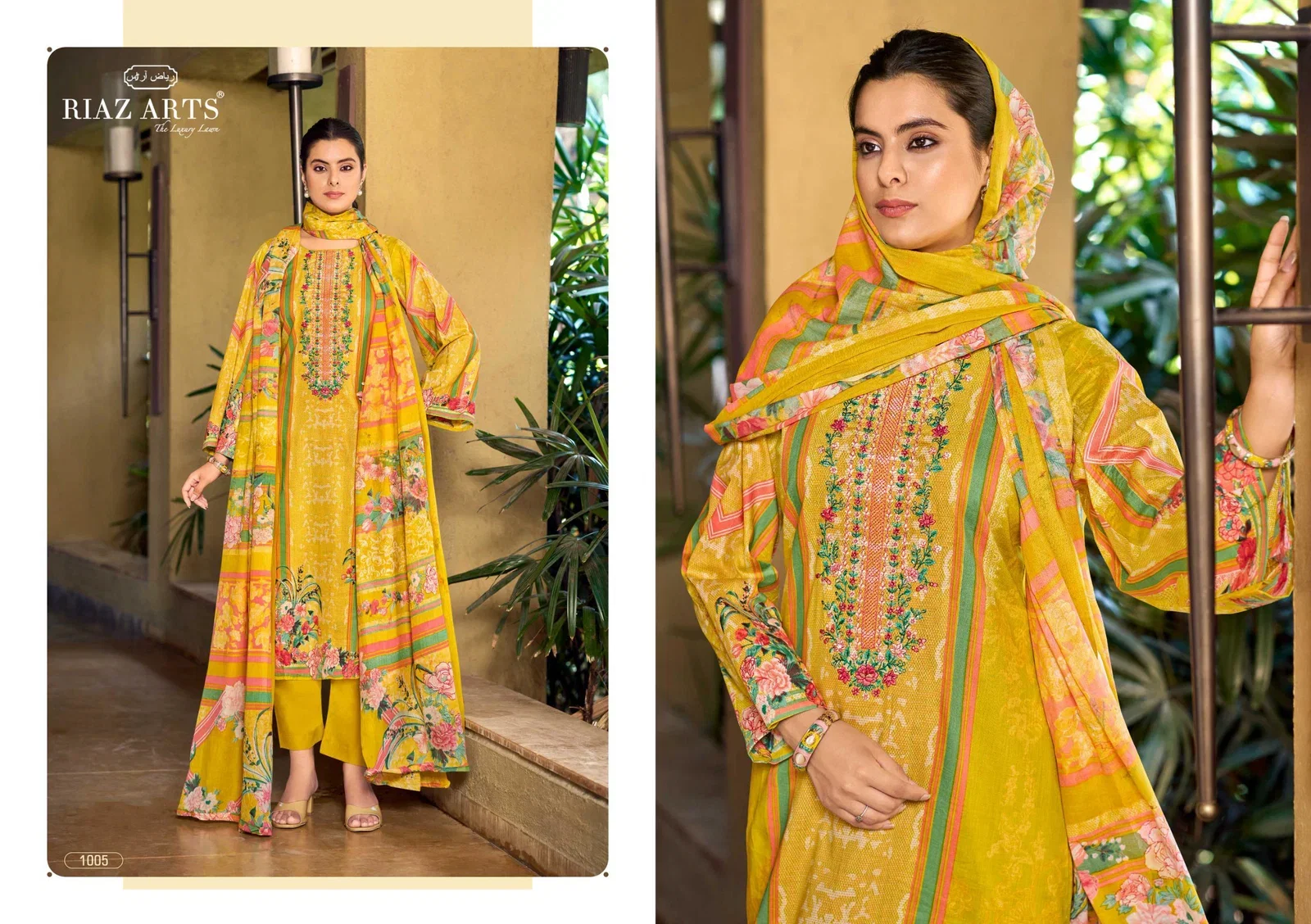 Riaz Arts Musafir Vol 33 Cotton Cambric Lawn Printed Dress Material