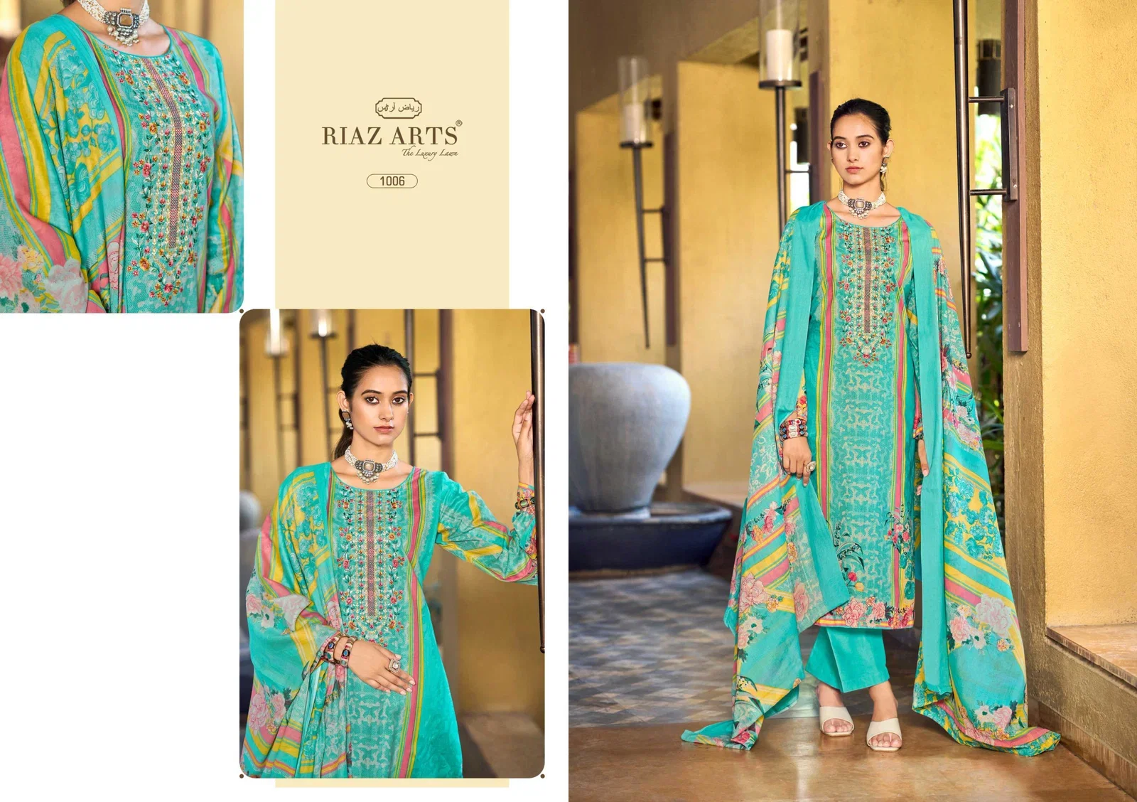 Riaz Arts Musafir Vol 33 Cotton Cambric Lawn Printed Dress Material