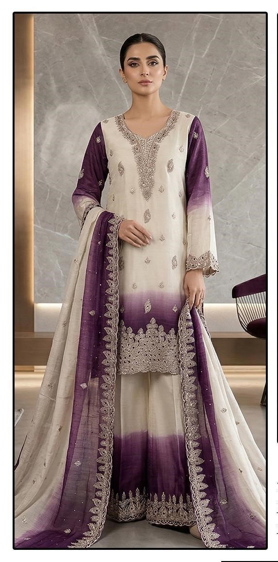 Hoor Tex 790 Simmar Chiffon Pading Salwar Kameez Collection