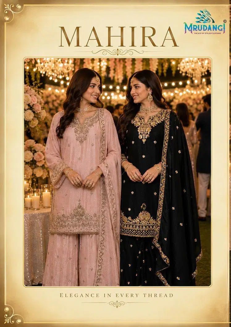 Mrudangi Mahira Chinon Embroidered Salwar Kameez Collection
