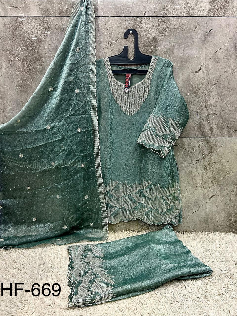 Hoor Tex 669 A To D Royal Rim Zim Embroidery Salwar Kameez