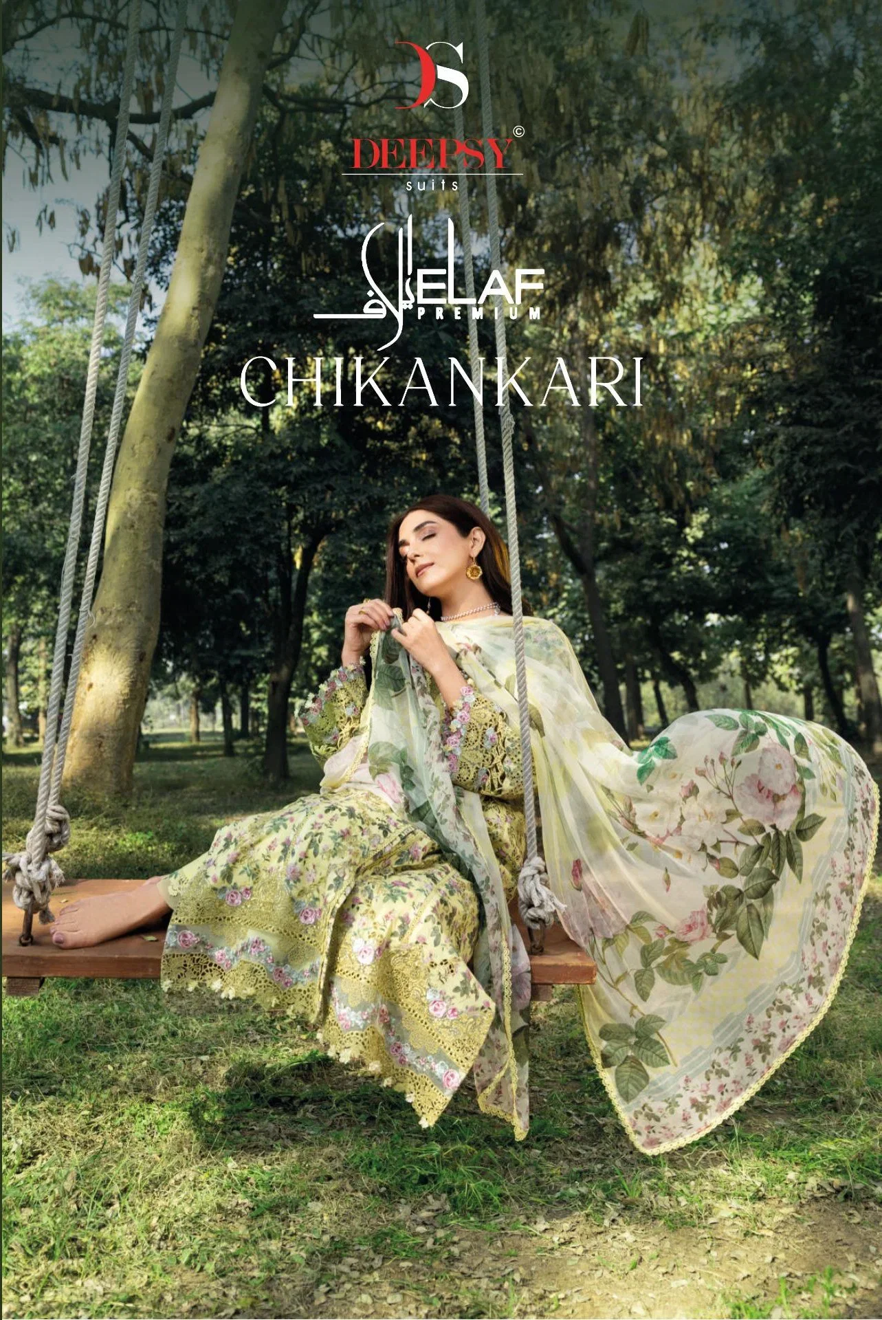 Deepsy Elaf Chikankari Cotton Dupatta Self Embroidered Salwar Kameez Collection