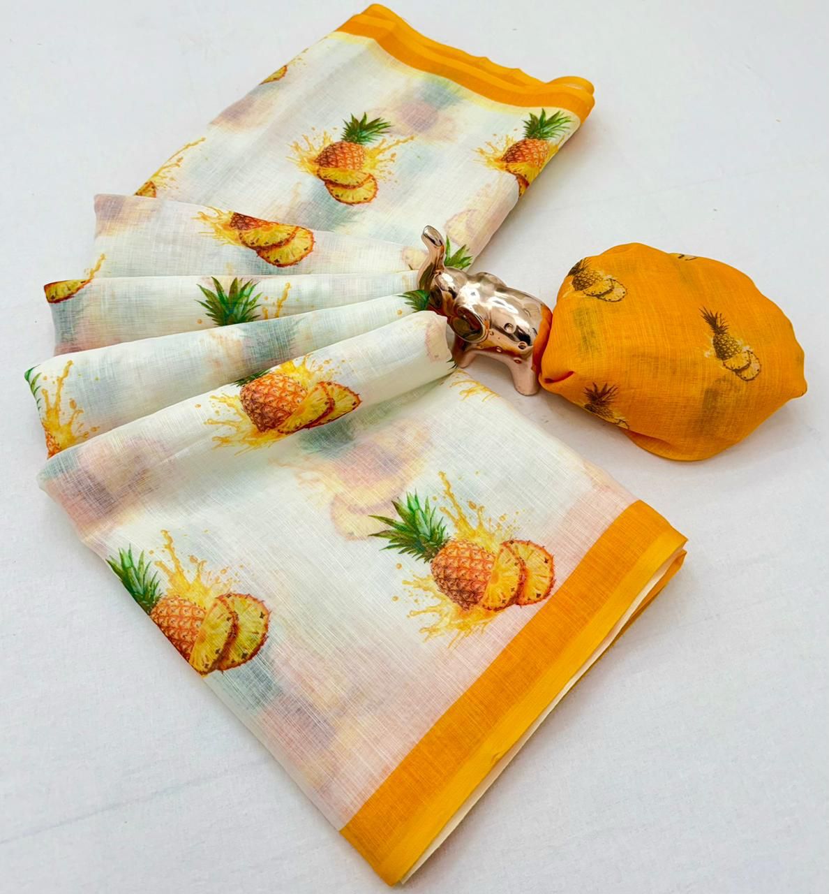 Lekha CF Insta Viral 1 SOft Linen Digital Printed Saree