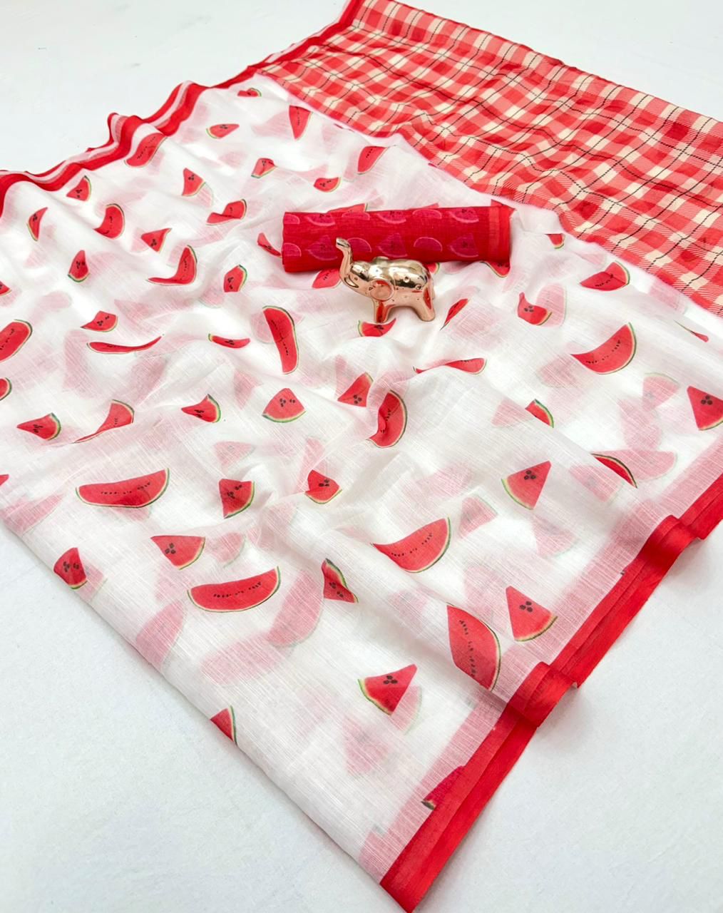Lekha CF Insta Viral 1 SOft Linen Digital Printed Saree