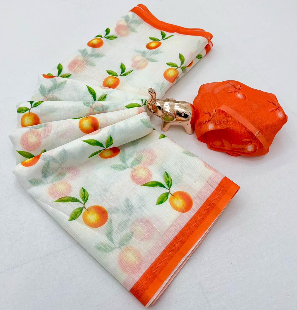 Lekha CF Insta Viral 1 SOft Linen Digital Printed Saree