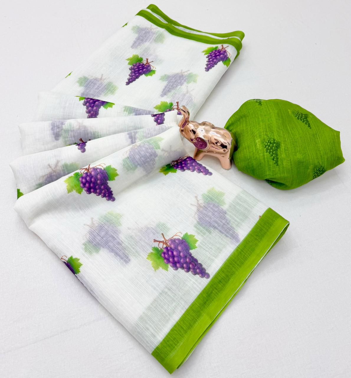 Lekha CF Insta Viral 1 SOft Linen Digital Printed Saree