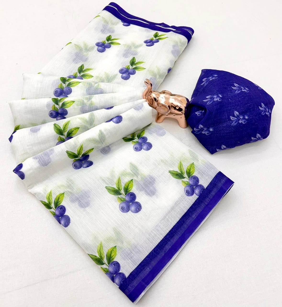 Lekha CF Insta Viral 1 SOft Linen Digital Printed Saree