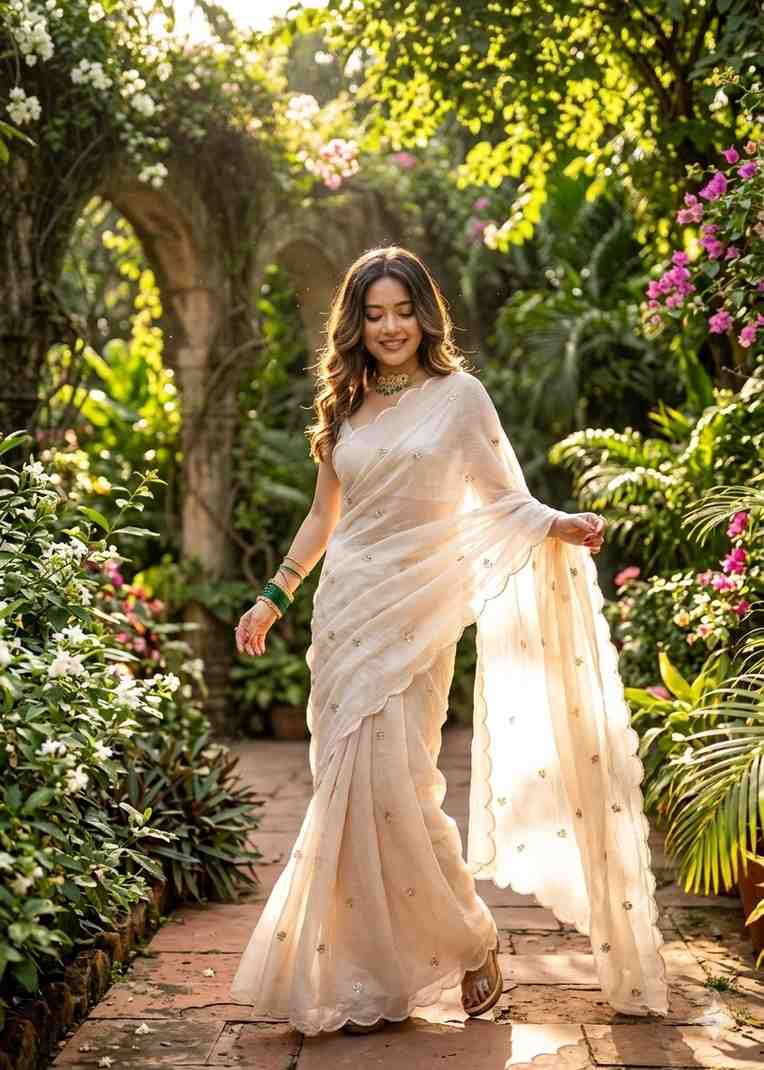 Ds 755 Fendy Satin Beeds Worked Party Wear Saree Collection