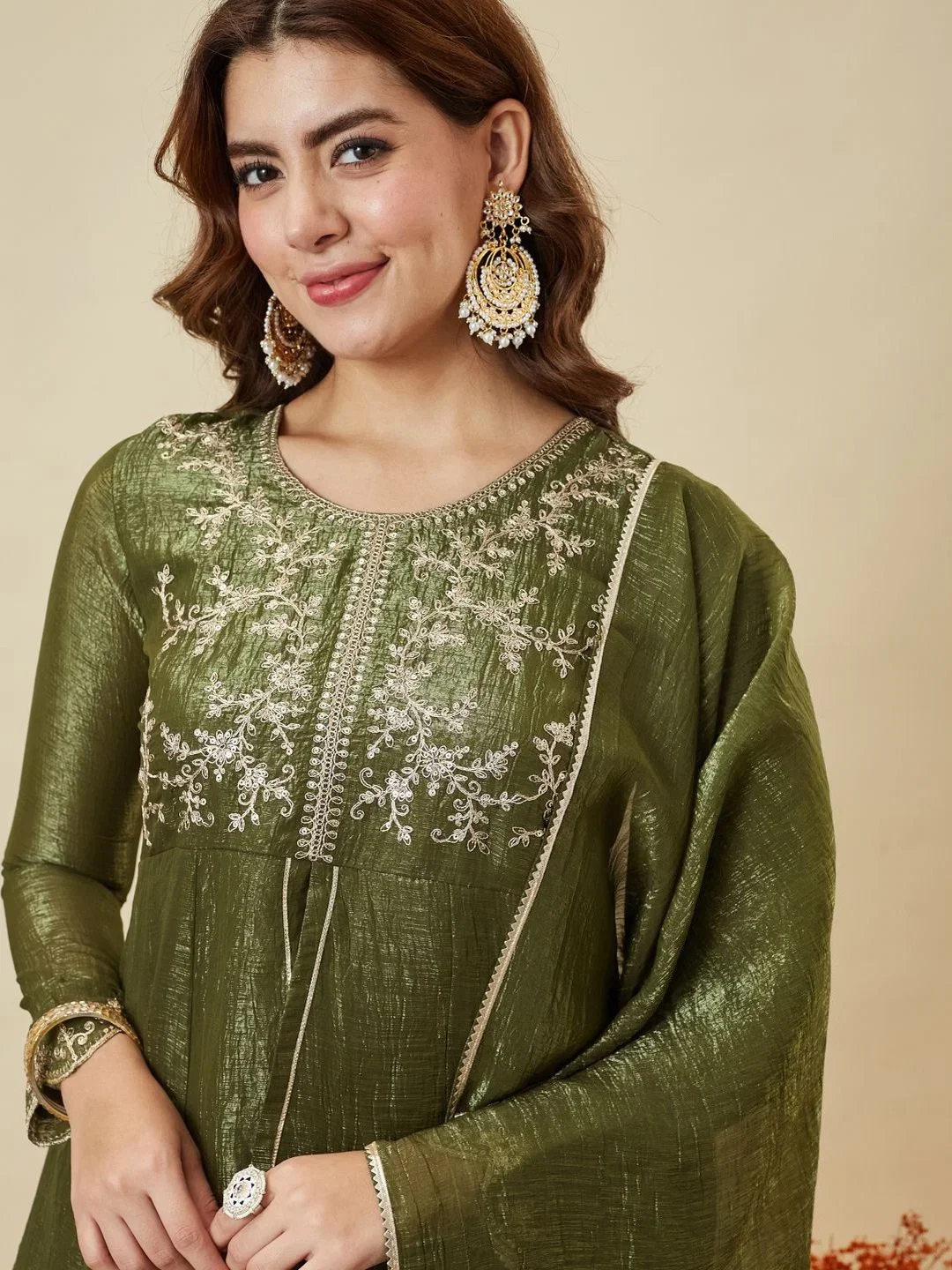 Dhudevanshi Vol 1 Crunchy Silk Embroidery Indo Western Collection