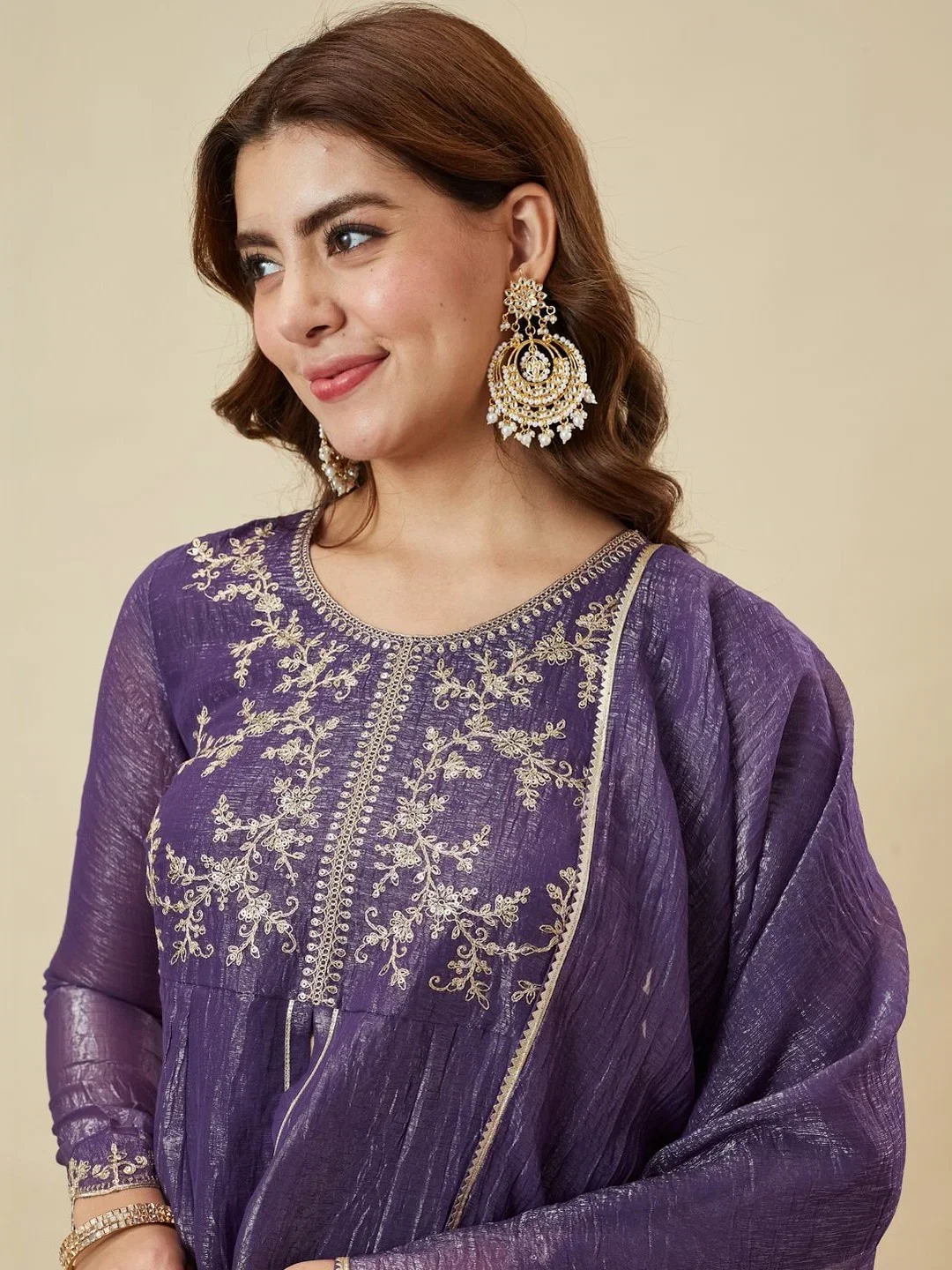 Dhudevanshi Vol 1 Crunchy Silk Embroidery Indo Western Collection